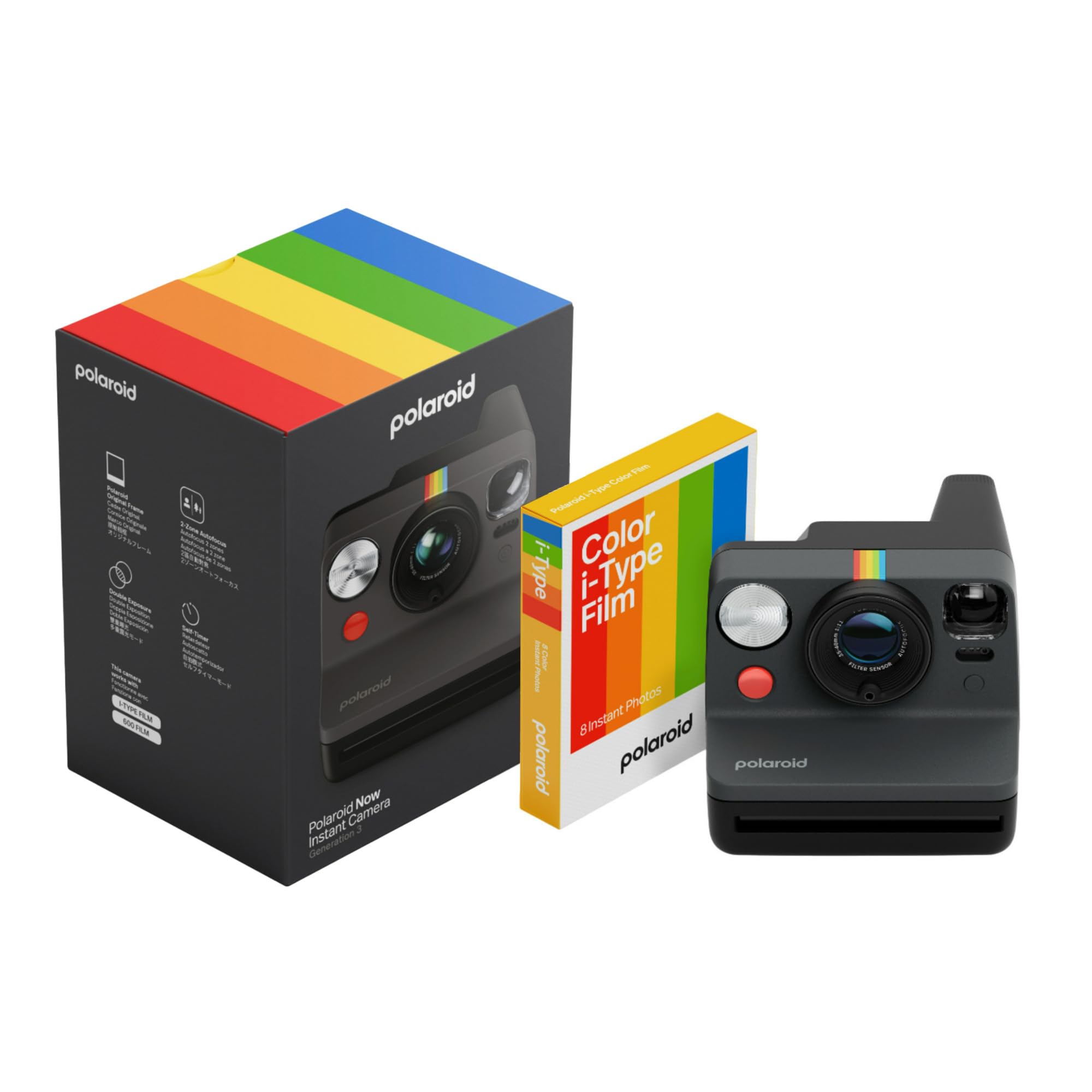 Amazon.com : Polaroid Now Gen 3 Instant Camera, Black + Color Film